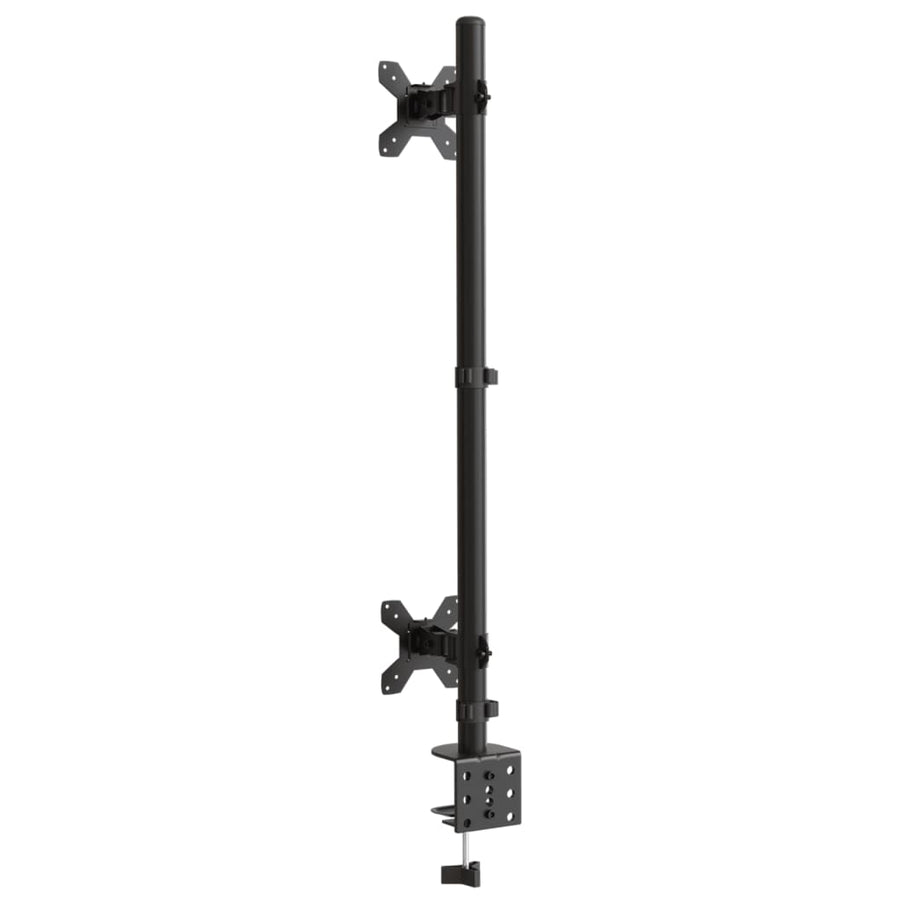 Monitorstandaard dubbel VESA 75/100 mm staal zwart