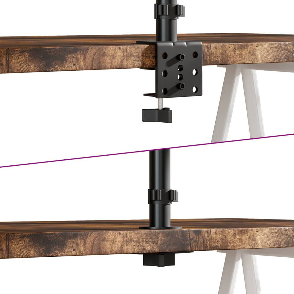Monitorstandaard dubbel VESA 75/100 mm staal zwart