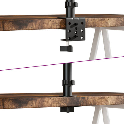 Monitorstandaard dubbel VESA 75/100 mm staal zwart