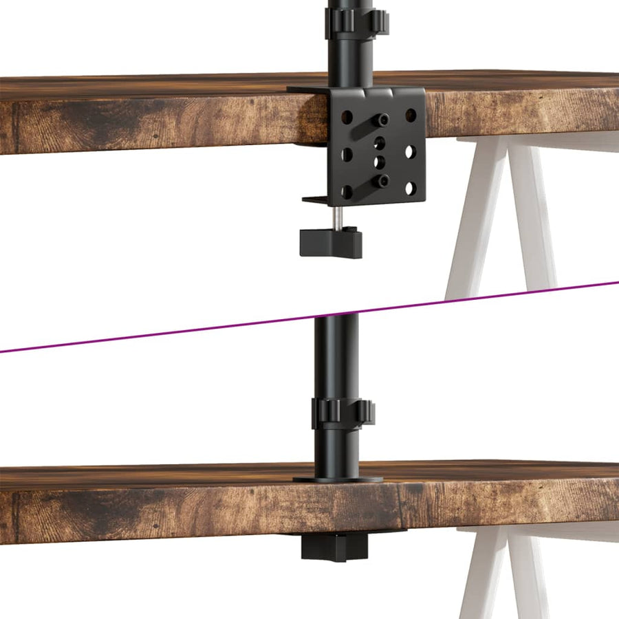 Monitorstandaard dubbel VESA 75/100 mm staal zwart