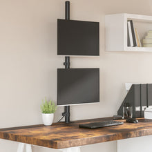 Monitorstandaard dubbel VESA 75/100 mm staal zwart