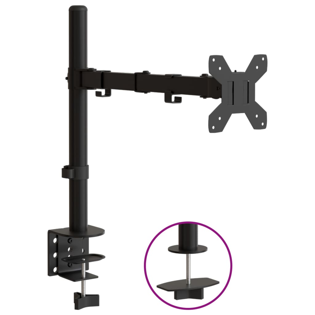 Monitorbeugel VESA 75/100 mm zwart staal