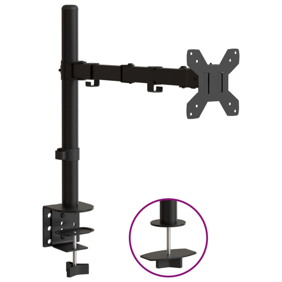 Monitorbeugel VESA 75/100 mm zwart staal