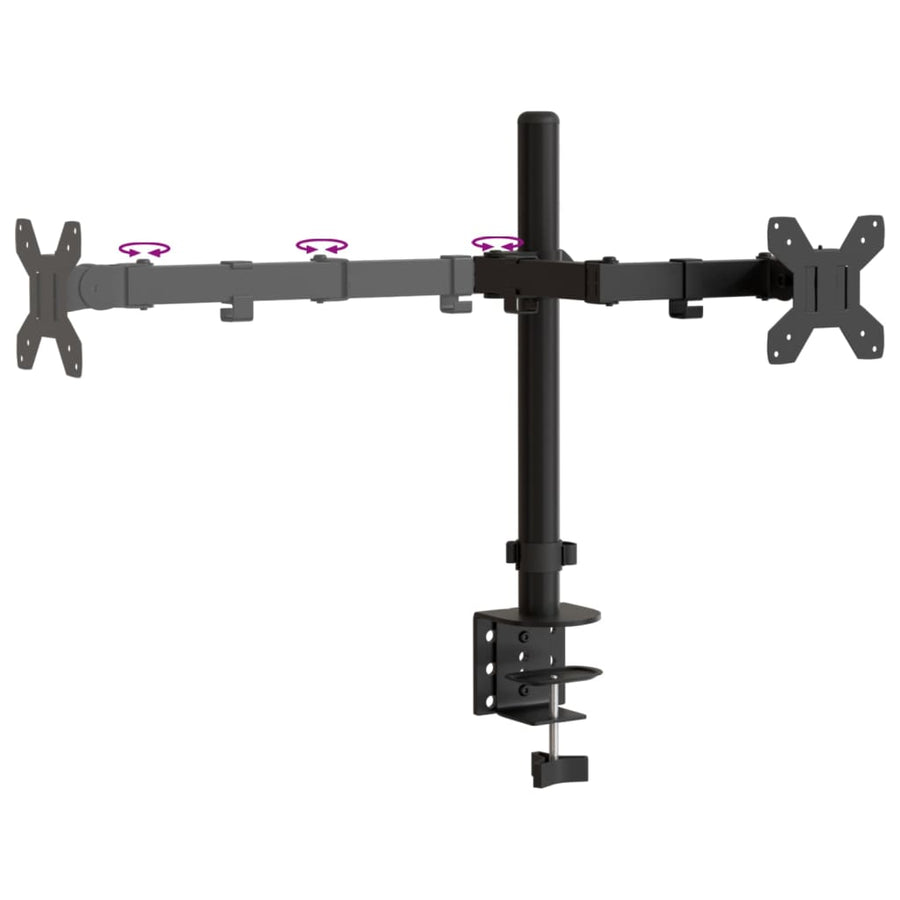 Monitorbeugel VESA 75/100 mm zwart staal