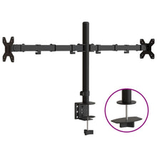 Monitorstandaard Vesa 75/100 Mm Staal Zwart Dubbel