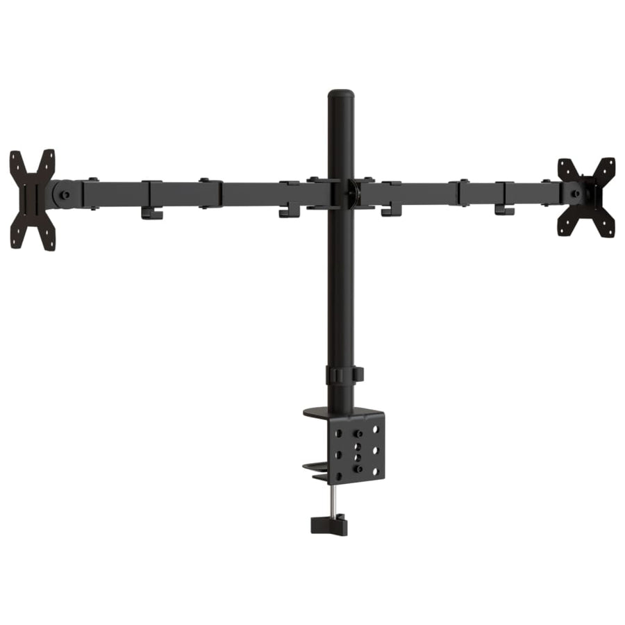 Monitorstandaard Vesa 75/100 Mm Staal Zwart Dubbel