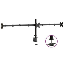 Monitorstandaard drieubbel VESA 75/100 mm staal zwart