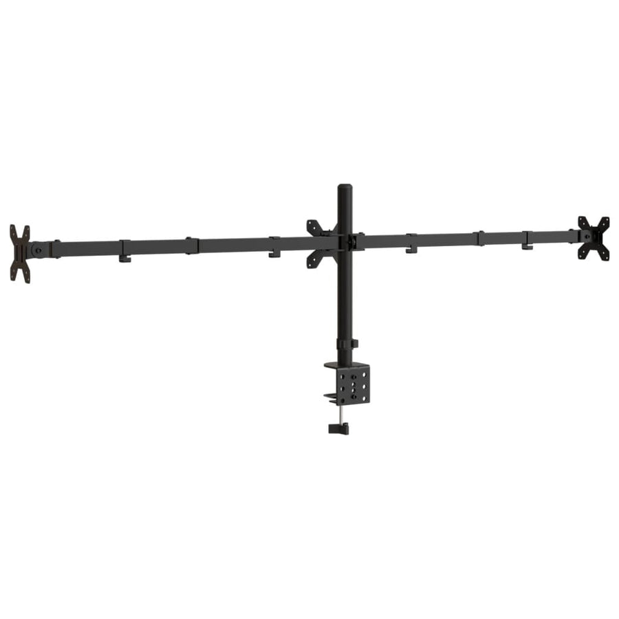 Monitorstandaard drieubbel VESA 75/100 mm staal zwart