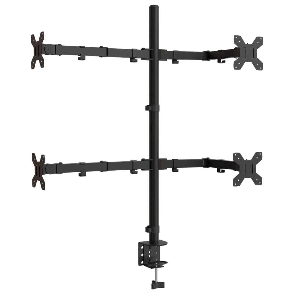 Monitorbeugel VESA 75/100 mm zwart staal quad