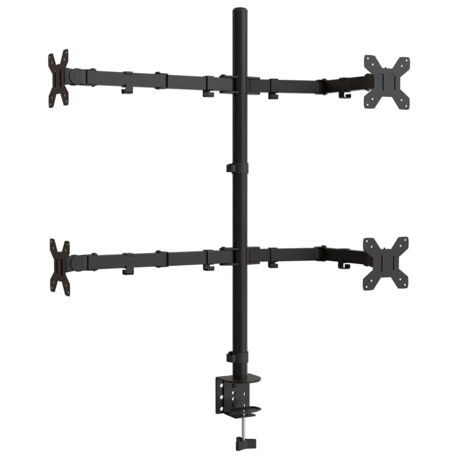 Monitorbeugel VESA 75/100 mm zwart staal quad