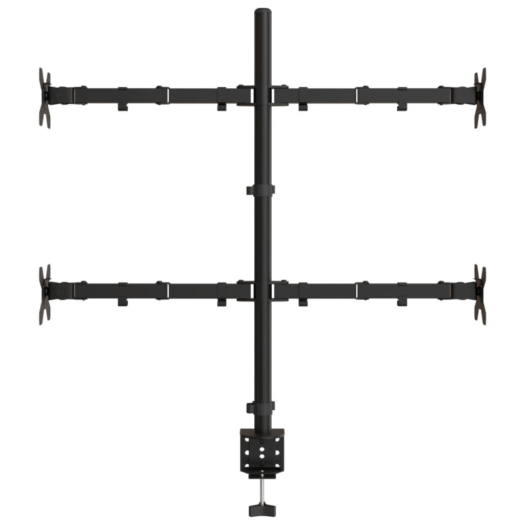 Monitorbeugel VESA 75/100 mm zwart staal quad