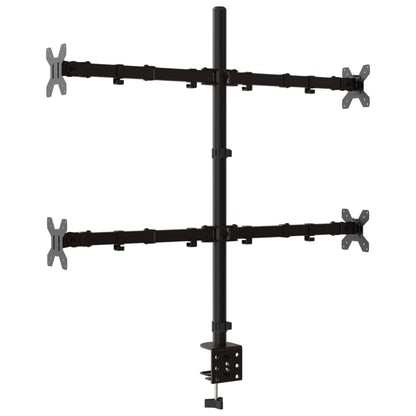 Monitorbeugel VESA 75/100 mm zwart staal quad