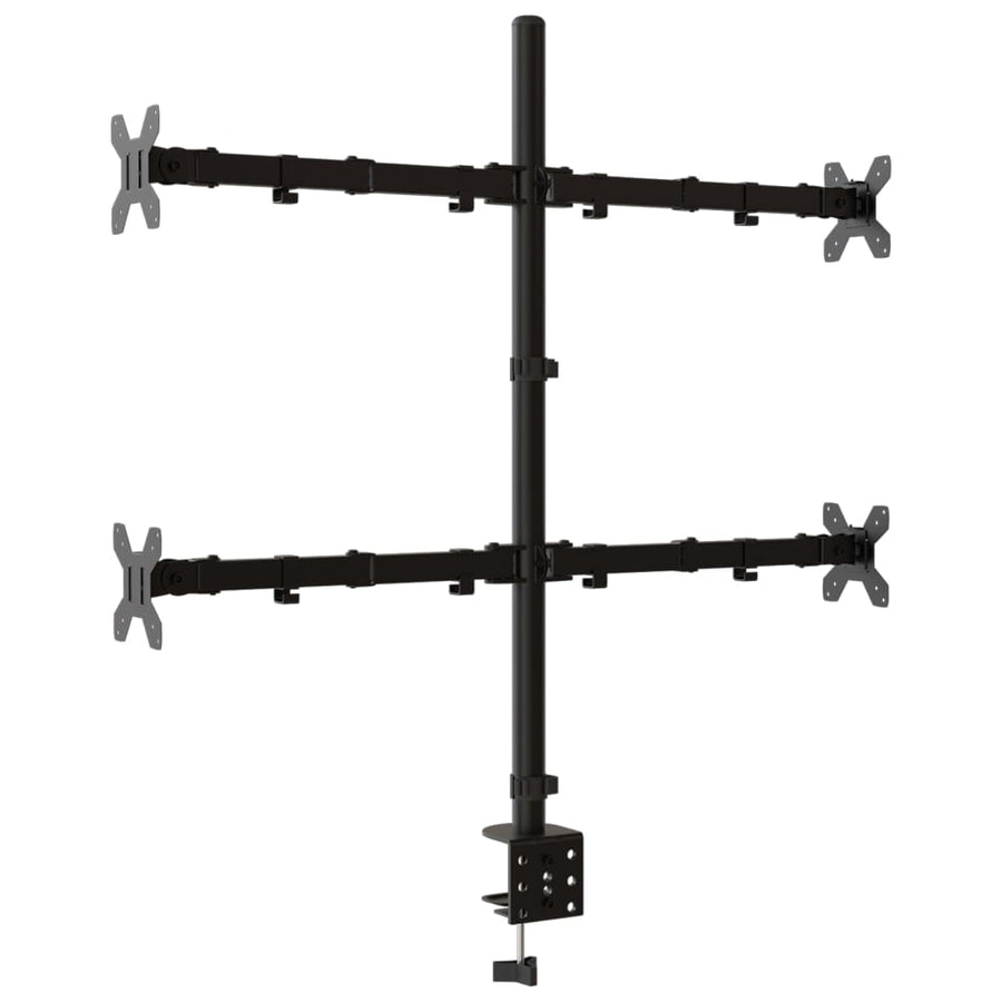 Monitorbeugel VESA 75/100 mm zwart staal quad