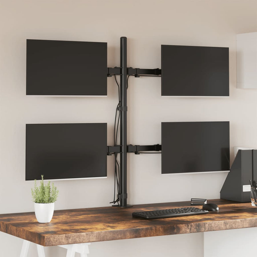 Monitorbeugel VESA 75/100 mm zwart staal quad