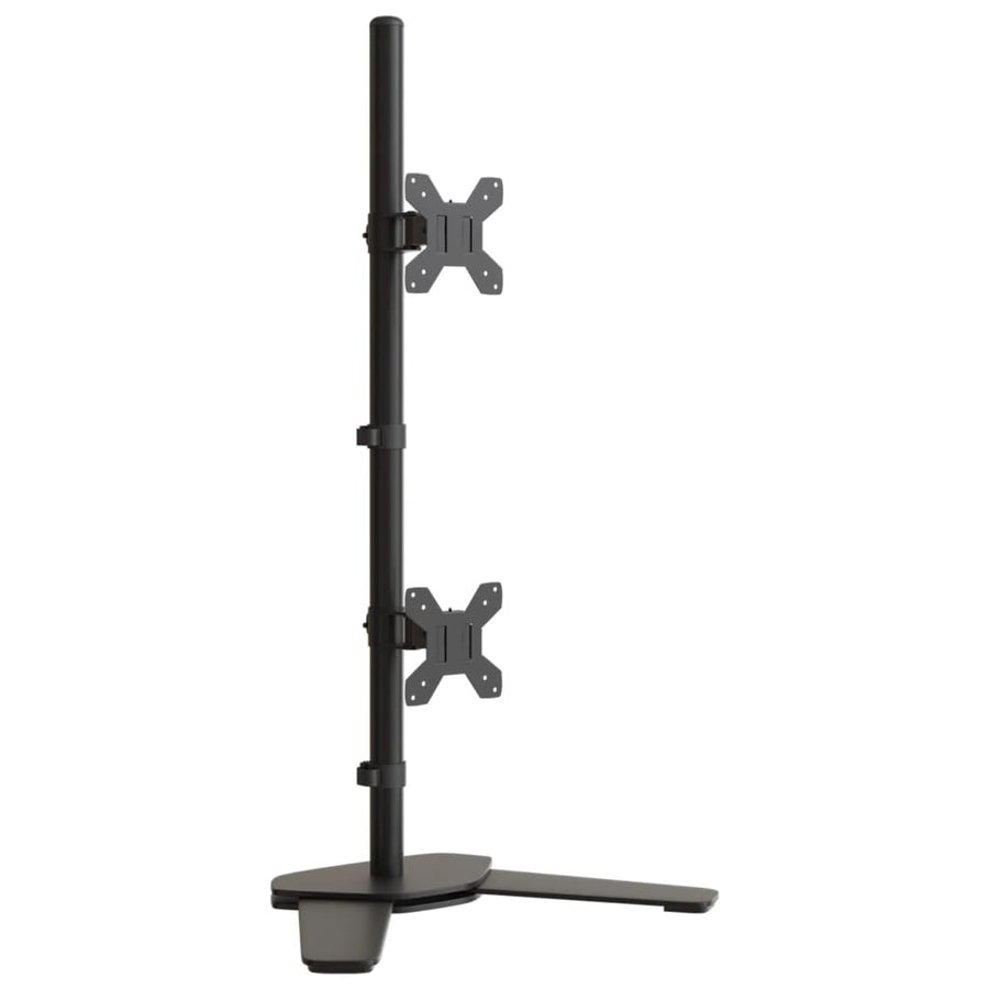 Monitorstandaard dubbel VESA 75/100 mm staal zwart Dubbel (zonder arm)