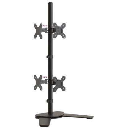 Monitorstandaard dubbel VESA 75/100 mm staal zwart Dubbel (zonder arm)