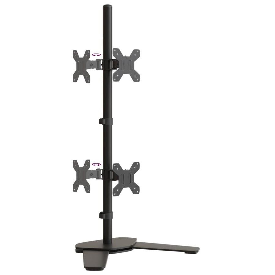 Monitorstandaard dubbel VESA 75/100 mm staal zwart Dubbel (zonder arm)