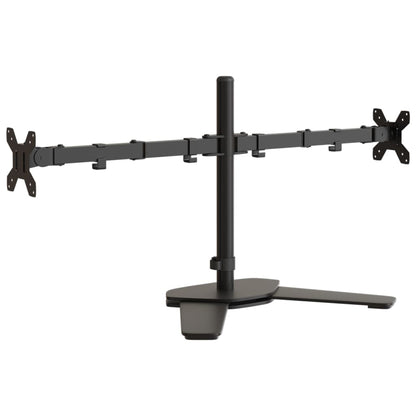 Monitorstandaard dubbel VESA 75/100 mm staal zwart