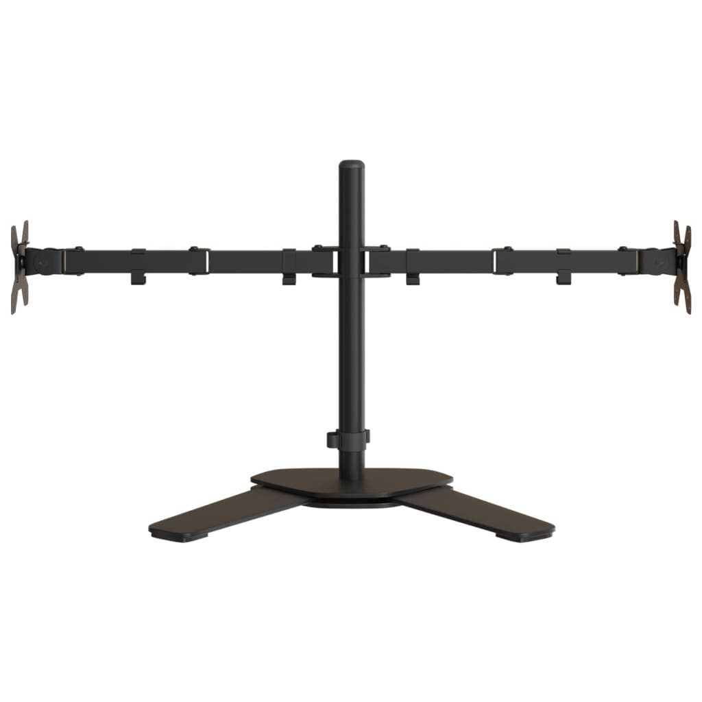 Monitorstandaard dubbel VESA 75/100 mm staal zwart