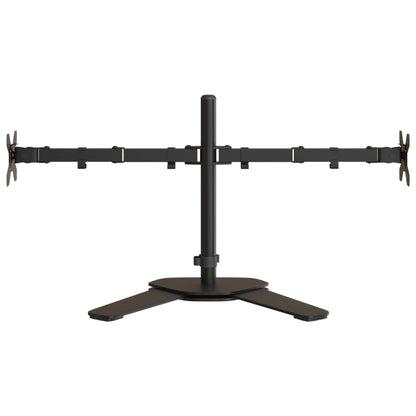 Monitorstandaard dubbel VESA 75/100 mm staal zwart