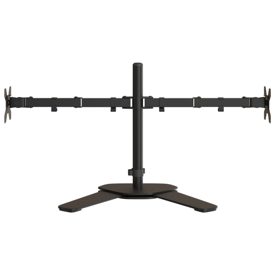 Monitorstandaard dubbel VESA 75/100 mm staal zwart