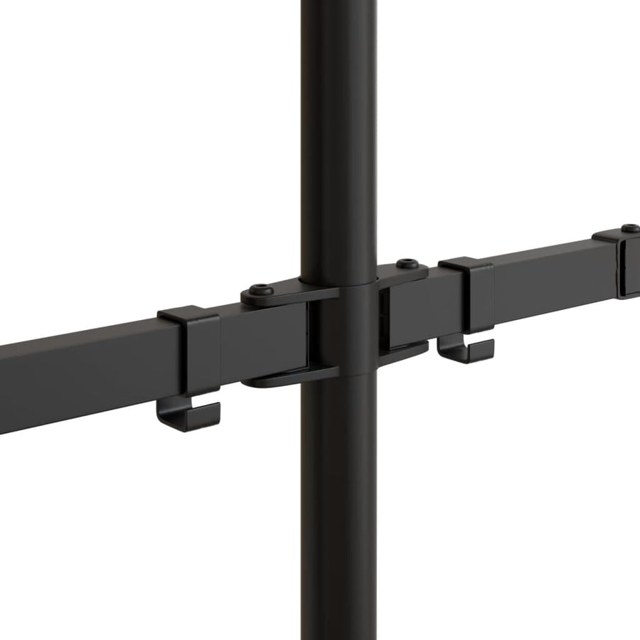 Monitorstandaard dubbel VESA 75/100 mm staal zwart