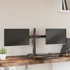 Monitorstandaard dubbel VESA 75/100 mm staal zwart