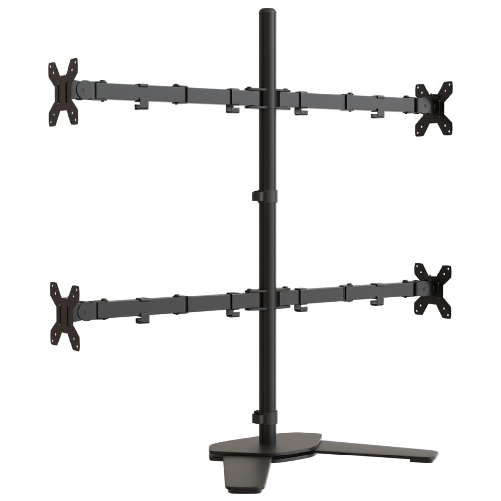 Monitorbeugel Vesa 75/100 Mm Zwart Staal quad