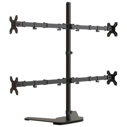 Monitorbeugel Vesa 75/100 Mm Zwart Staal quad
