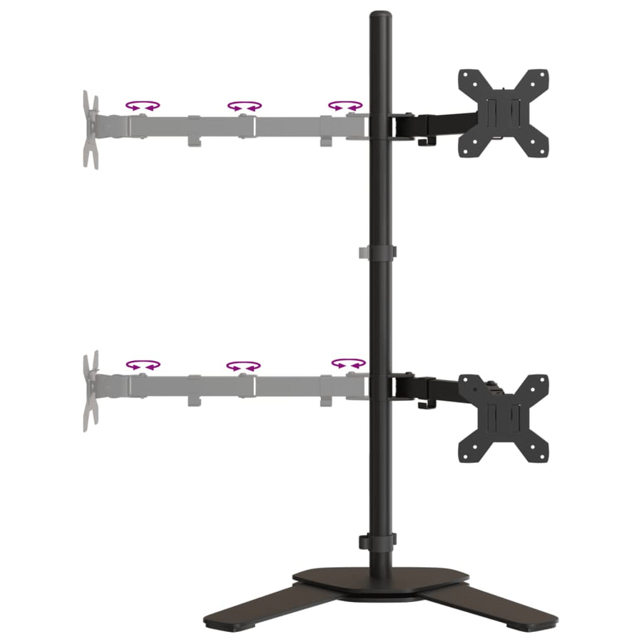 Monitorbeugel Vesa 75/100 Mm Zwart Staal quad