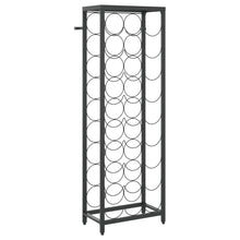 Wijnrek Voor 27 Flessen Smeedijzer Zwart 34 x 18 x 100 cm