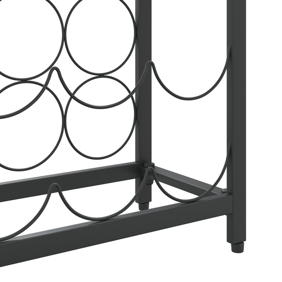 Wijnrek Voor 27 Flessen Smeedijzer Zwart 34 x 18 x 100 cm