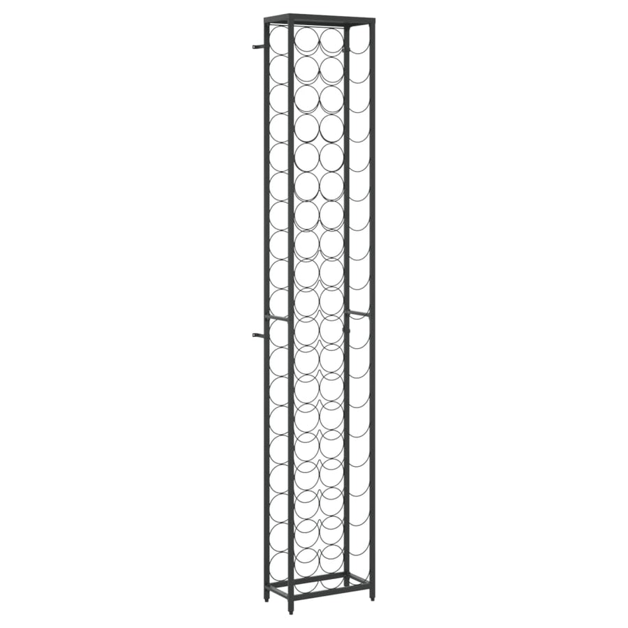 Wijnrek Voor 57 Flessen 34X8X200 Cm Smeedijzer Zwart 1 34 x 18 x 200 cm