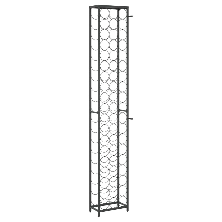 Wijnrek Voor 57 Flessen 34X8X200 Cm Smeedijzer Zwart 1 34 x 18 x 200 cm