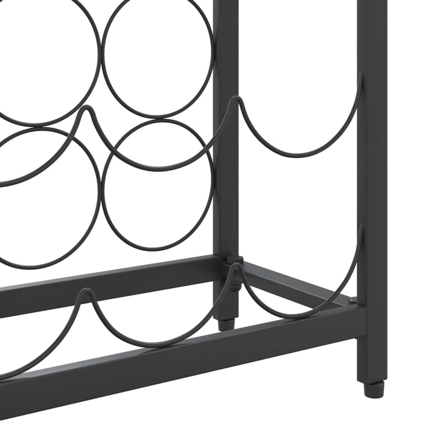 Wijnrek Voor 57 Flessen 34X8X200 Cm Smeedijzer Zwart 1 34 x 18 x 200 cm