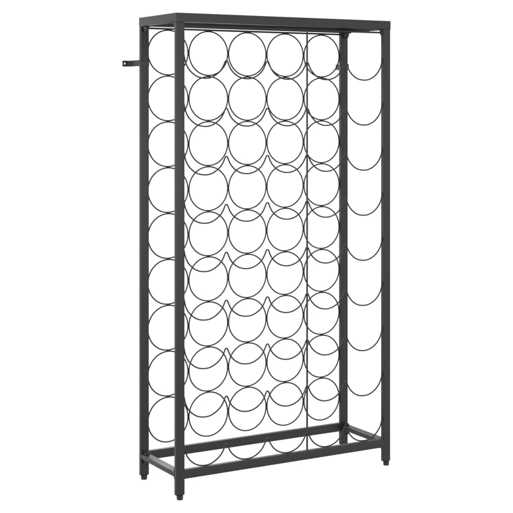Wijnrek Voor 45 Flessen Smeedijzer Zwart 54 x 18 x 100 cm