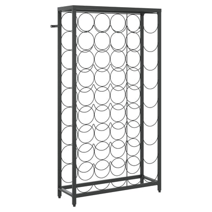 Wijnrek Voor 45 Flessen Smeedijzer Zwart 54 x 18 x 100 cm