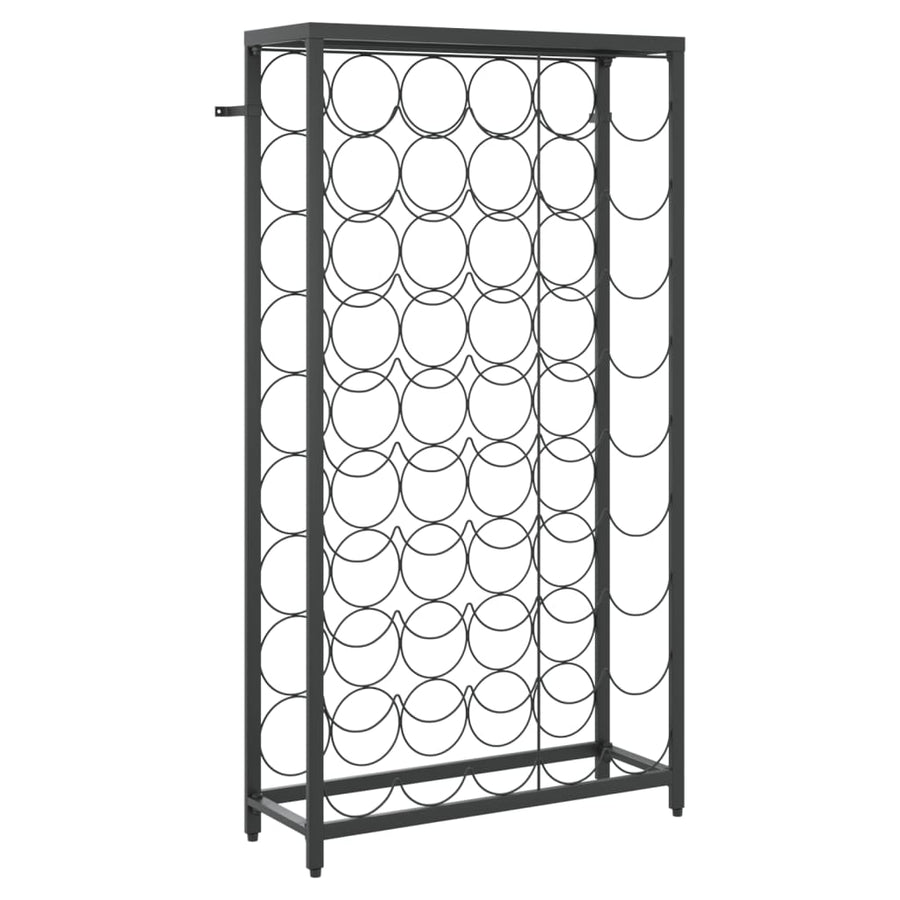 Wijnrek Voor 45 Flessen Smeedijzer Zwart 54 x 18 x 100 cm