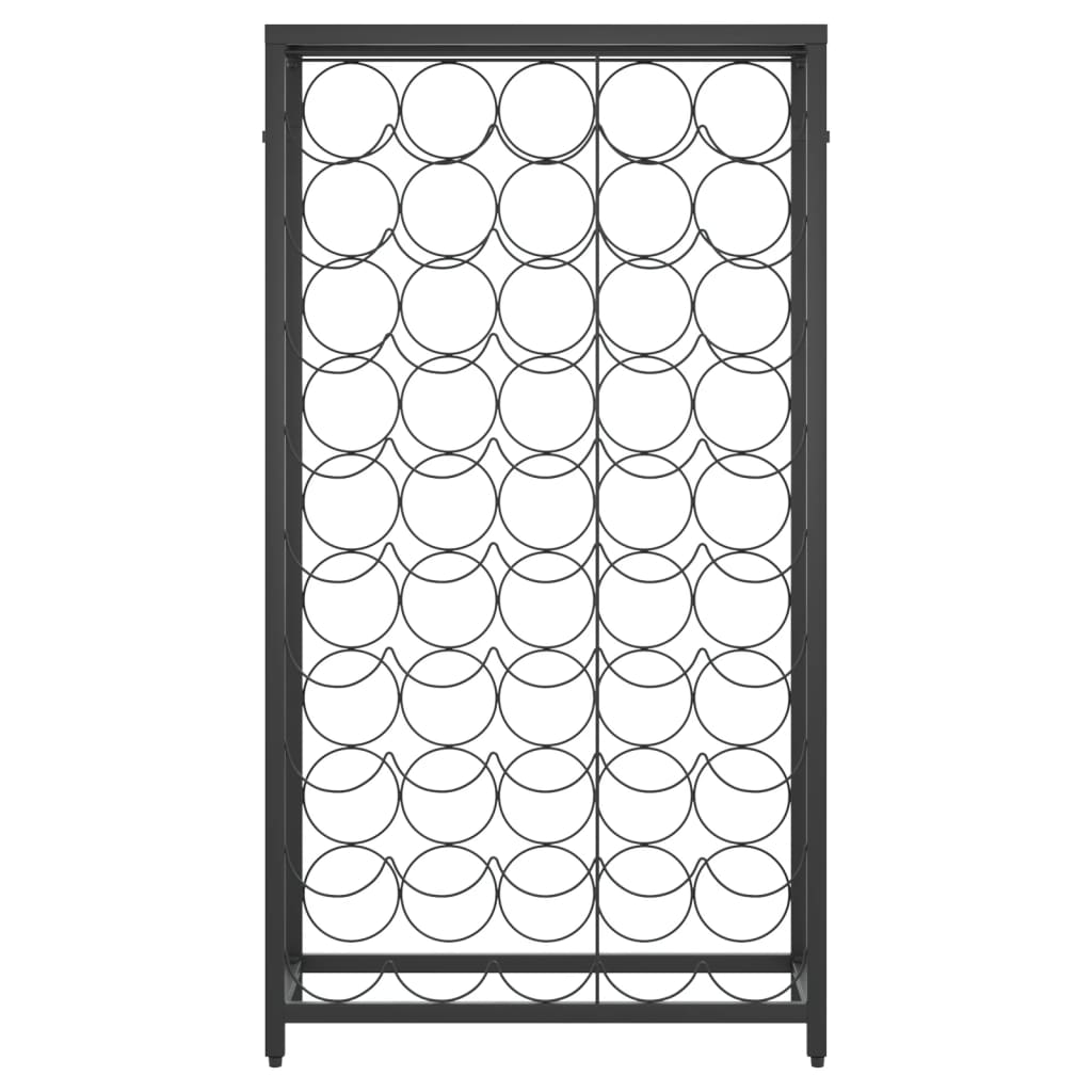 Wijnrek Voor 45 Flessen Smeedijzer Zwart 54 x 18 x 100 cm