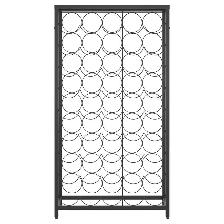 Wijnrek Voor 45 Flessen Smeedijzer Zwart 54 x 18 x 100 cm