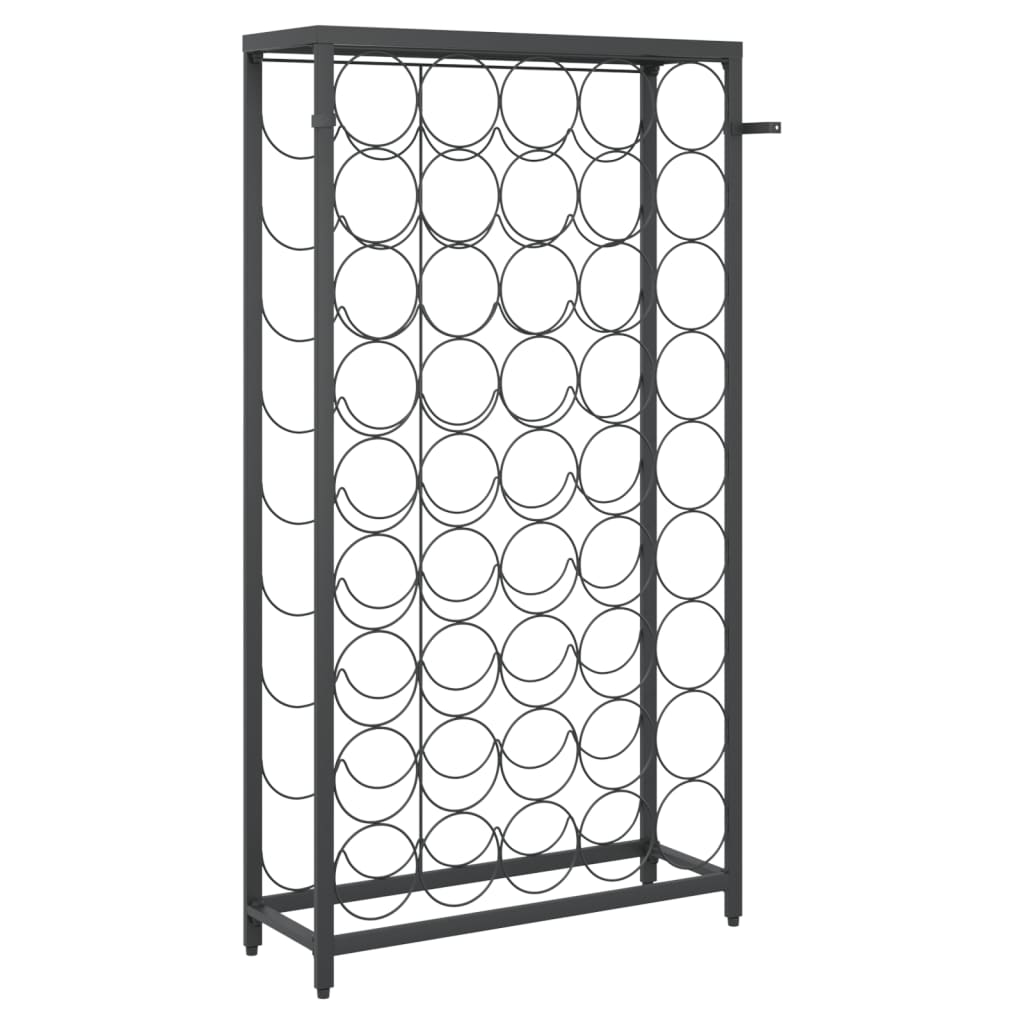 Wijnrek Voor 45 Flessen Smeedijzer Zwart 54 x 18 x 100 cm