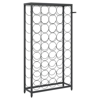 Wijnrek Voor 45 Flessen Smeedijzer Zwart 54 x 18 x 100 cm