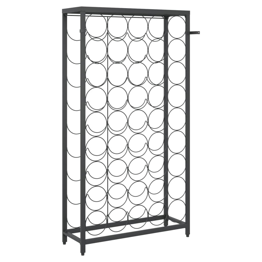 Wijnrek Voor 45 Flessen Smeedijzer Zwart 54 x 18 x 100 cm