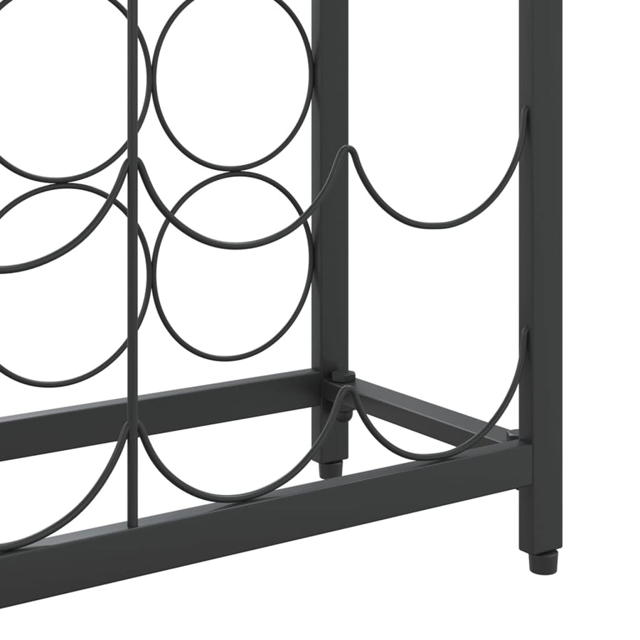 Wijnrek Voor 45 Flessen Smeedijzer Zwart 54 x 18 x 100 cm