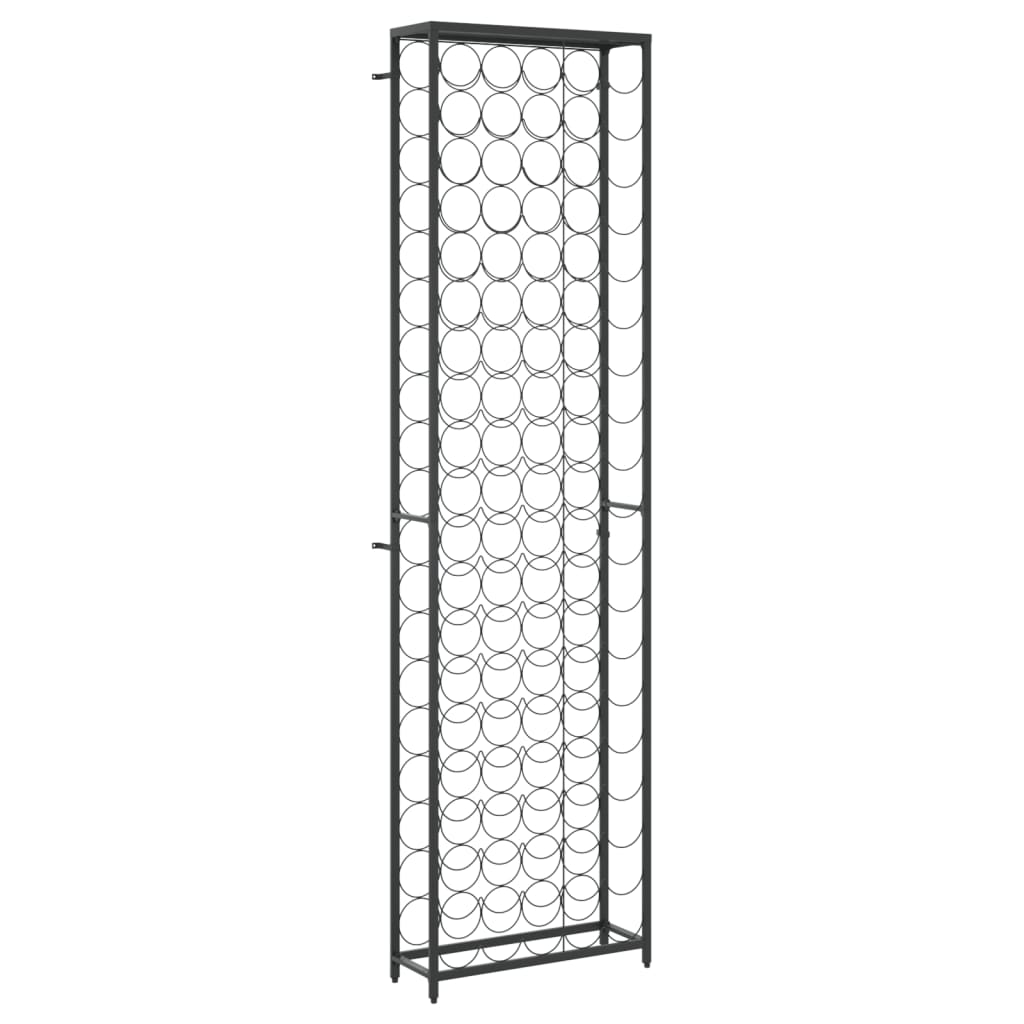 Wijnrek Voor 95 Flessen 54X18X200 Cm Smeedijzer Zwart 54 x 18 x 200 cm