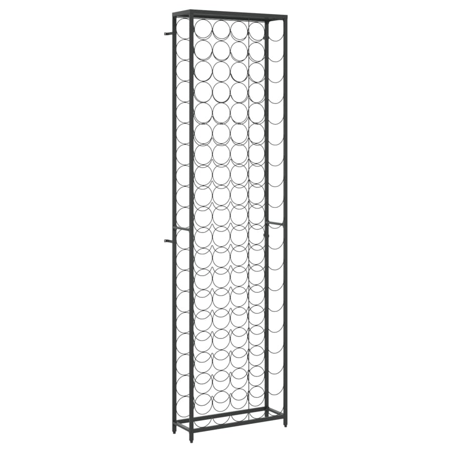 Wijnrek Voor 95 Flessen 54X18X200 Cm Smeedijzer Zwart 54 x 18 x 200 cm