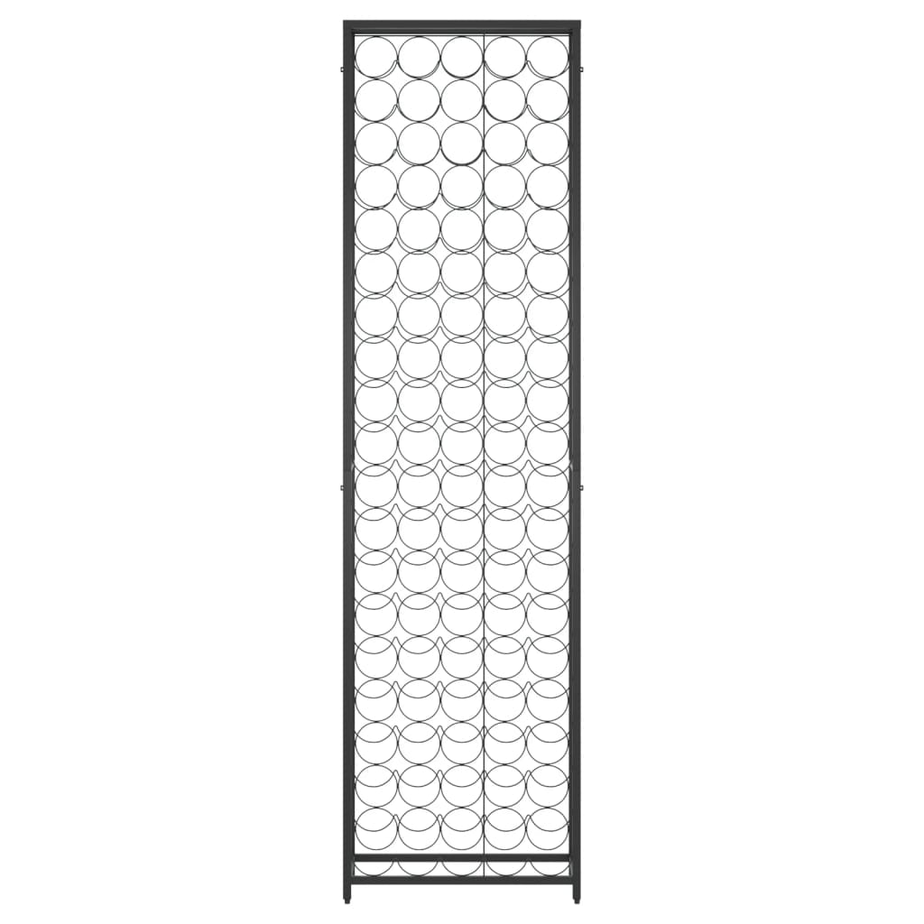 Wijnrek Voor 95 Flessen 54X18X200 Cm Smeedijzer Zwart 54 x 18 x 200 cm