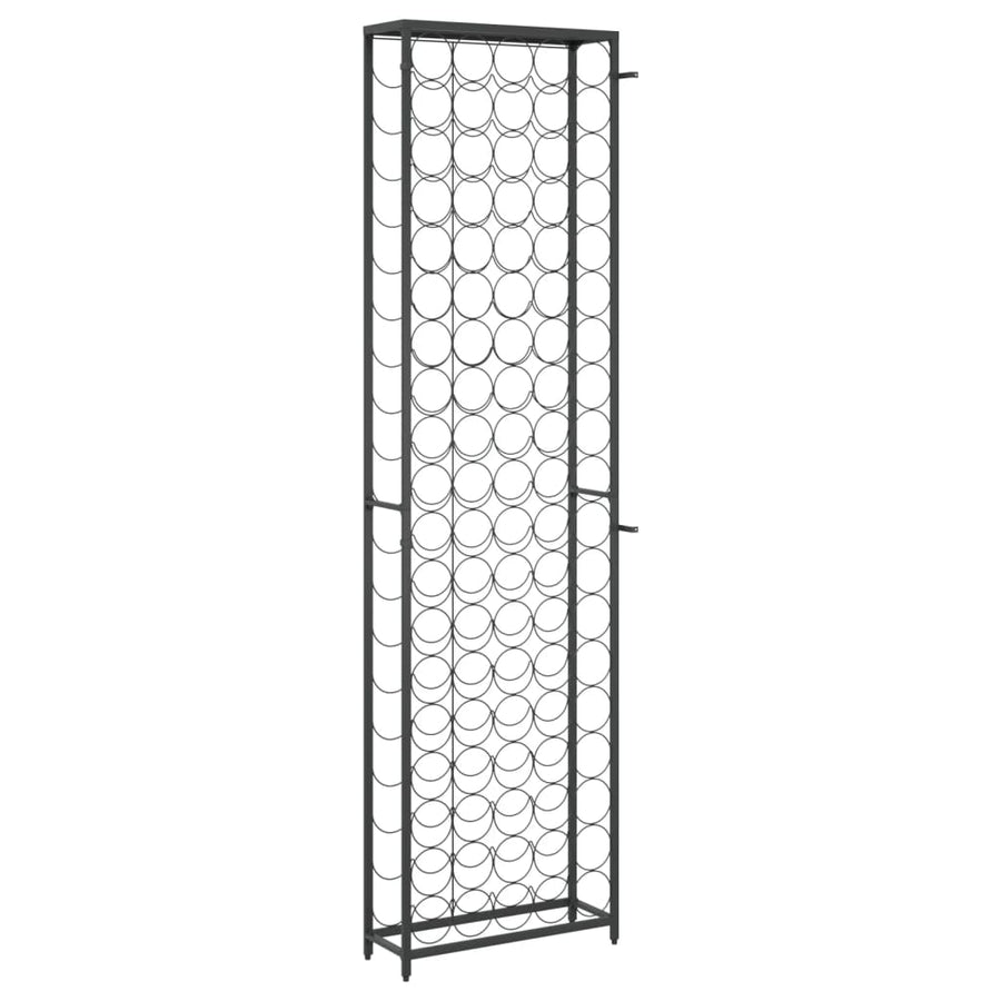 Wijnrek Voor 95 Flessen 54X18X200 Cm Smeedijzer Zwart 54 x 18 x 200 cm