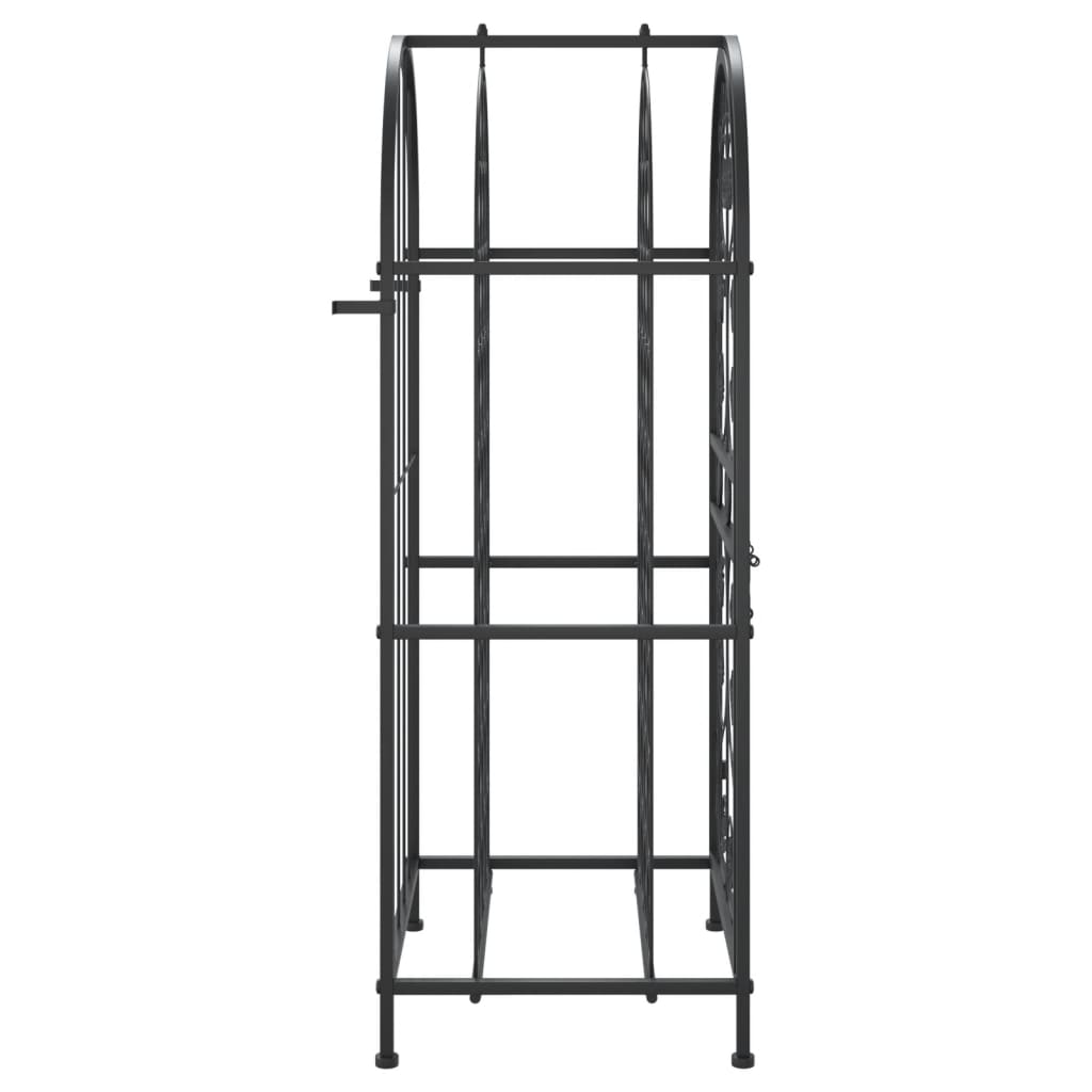 Wijnrek Voor 33 Flessen Smeedijzer Zwart 45 x 36 x 100 cm