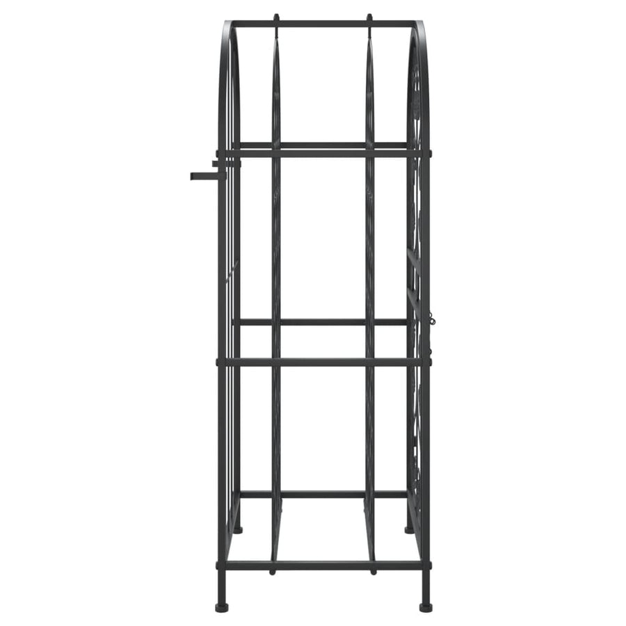 Wijnrek Voor 33 Flessen Smeedijzer Zwart 45 x 36 x 100 cm